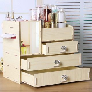 TỦ ĐỂ MỸ PHẨM TRANG ĐIỂM CÓ GƯƠNG ĐỨNG VÀ HỌC KHĂN GIẤY CAO CẤP