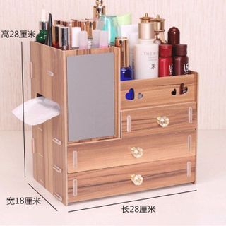 TỦ ĐỂ MỸ PHẨM TRANG ĐIỂM CÓ GƯƠNG ĐỨNG VÀ HỌC KHĂN GIẤY CAO CẤP