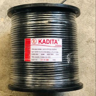 Dây Cáp 4 Lõi Có Cường Lực ( Sợi Cứng ) 500M Chuyên Camera ---  Có Chống Nhiễu - CV