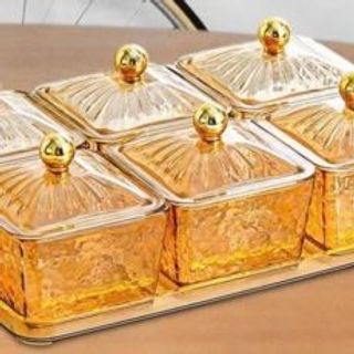 KHAY MỨT TẾT BÁNH KẸO 6 NGĂN TRANG TRÍ (T24) (CÁI)