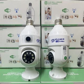 Camera Wifi BÓNG ĐÈN 2 MẮT YOOSEE QS211 - lắp trực tiếp vào chui E27 có sẵn ở nhà, có màu ban đêm