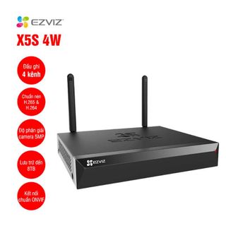 Đầu Ghi hình 5MP Wifi NVR Ezviz X5S 4W-3K | Hàng chính hãng | Dùng cho Camera Ezviz | 4 Khung Hình