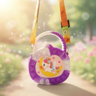 TÚI SILICON QUAI XÁCH HOẠT HÌNH CHO BÉ – NHIỀU MÀU DỄ THƯƠNG - PIPI STORE