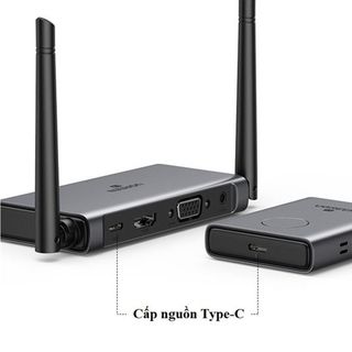 Bộ phát nhận tín hiệu HDMI+VGA không dây 50m  Ugreen 50633A