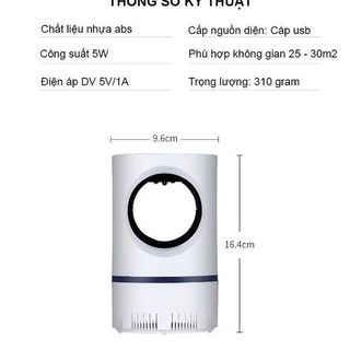 ĐÈN BẮT MUỖI HÌNH TRỤ CỔNG USB THÔNG MINH
