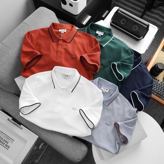 Áo thun polo nam. Chất liệu vải pique hãng xịn, sợi vải mịn mướt vừa, mặc lên fom dáng đứng rất đẹp
