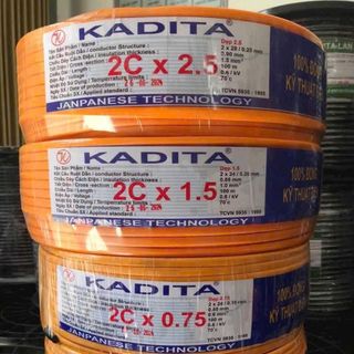 Dây điện Kadita 2 lớp vỏ 2C X 0.5 - 100M