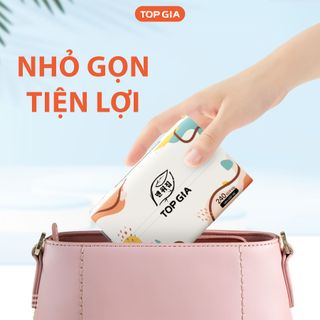 Giấy ăn rút Topgia thùng 40 gói đa sắc cao cấp 240 tờ 4 lớp, dập vân 4D, mềm mịn, thấm hút tốt