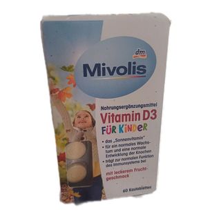 Viên Ngậm Mivolis Vitamin D3 Fur Kinder Cho Trẻ Em Từ 4 Tuổi, 60 Viên