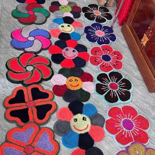 hảm lau chân chống trượt hình thú hoa quả loại to dày thấm nước