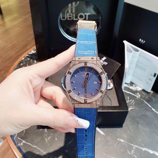 SĂN SALE ĐỒNG HỒ NAM CAO CẤP HULOT MÁY QUARZT NHẬT VIỀN ĐÁ DÂY DA VÀ CAO SU