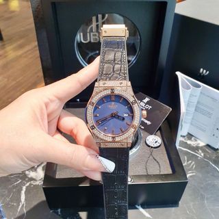 SĂN SALE ĐỒNG HỒ NAM CAO CẤP HULOT MÁY QUARZT NHẬT VIỀN ĐÁ DÂY DA VÀ CAO SU