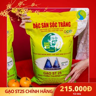 Gạo ST25 Chính Hãng – Gạo Ông Cua (Túi 5kg)