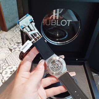 ĐỒNG HỒ CẶP SIÊU CẤP NHÀ MÁY HB HULOT CAO SU BỌC DA ĐEN CÓ GIẤY KIỂM ĐỊNH