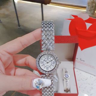 SĂN SALE ĐỒNG HỒ NỮ THỜI TRANG RODAL MẶT TRÒN MÀU BẠC