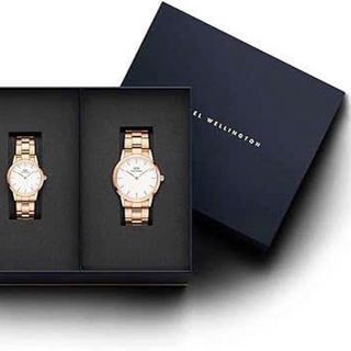 ĐỒNG HỒ NAM NỮ CAO CẤP D WELLINGTON ICONIC LINK GOLD ROSE FULLBOX HỘP NƠ