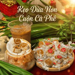 KẸO DỪA NON CUỘN CÀ PHÊ – MỀM DẺO, DỄ ĂN 500G - WINNIE HOUSE