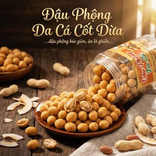 ĐẬU PHỘNG DA CÁ CỐT DỪA THƠM NGON, GIÒN RỤM 500G - WINNIE HOUSE