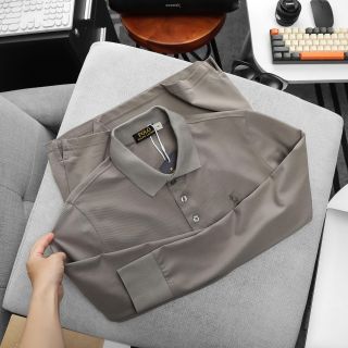 Áo Polo Tay dài nam Tết 2026.  Chất vải qique cotton co giản thoải mái
