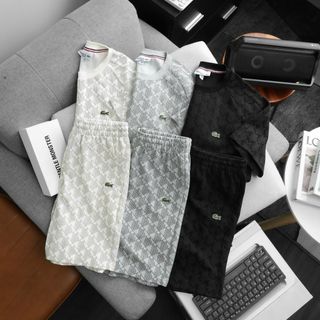 Set bộ nam.  Chất Vải pique mắt to dư xịn cotton 100%, ko dày, đanh mặt, ko xù lông bai nhão khi giặt