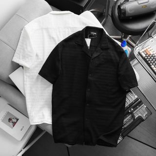 Áo thun polo nam. Chất 100% cotton, vải dệt hoạ tiết sang trọng tinh tế dày dễ mặc