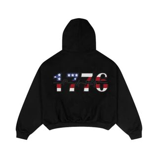 Áo Khoác In Số 1776 Dày Mịn Phom Boxy Cánh Dơi - Hàng Đẹp Bán Shop