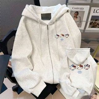 Áo khoác nữ vải nỉ 3 con mèo Cute Cat