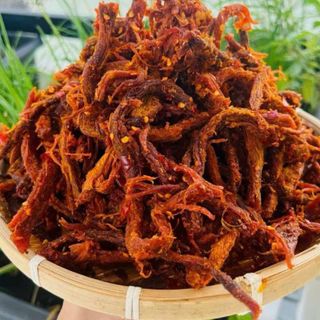 Khô bò xé sợi loại ngon đóng túi zip 500GR, món ăn vặt nhà làm