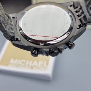 ĐỒNG HỒ NAM CAO CẤP MICHAEL BAYVILLE CHONOGRAP DÂY THÉP ĐEN MẶT XANH FULLBOX