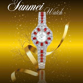 ĐỒNG HỒ NỮ CHÍNH HÃNG FUNMEI F2035 FULL ĐÁ SWAROSKI FULLBOX TEM HÃNG