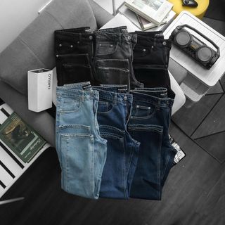 Jean dài nam. co giãn, chất jean 100% dày dặn, bên màu, không bai nhão, ra màu.