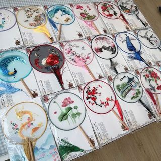 quạt tròn cổ trang (mẫu thêu đẹp) Sỉ___29.5k/cây