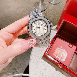 ĐỒNG HỒ CẶP CAO CẤP FATEK MẶT VUÔNG DÂY THÉP MÁY CƠ NAM VÀ MÁY PIN NỮ