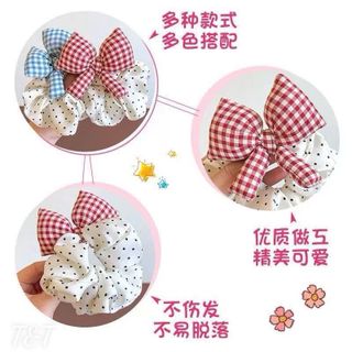 Scrunchies chấm bi nơ phồng lố 10d___13k/dây