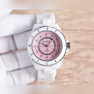 ĐỒNG HỒ NỮ CAO CẤP CHANEU CERAMIC TRẮNG MẶT HỒNG