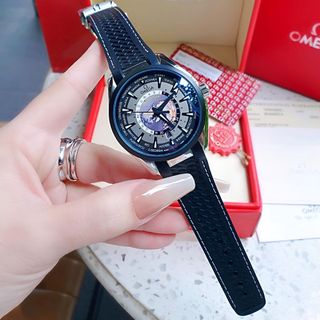 ĐỒNG HỒ NAM CAO CẤP ÔMAGE SEAMASTER AUTOMATIC ĐEN DÂY THÉP VÀ SILICON