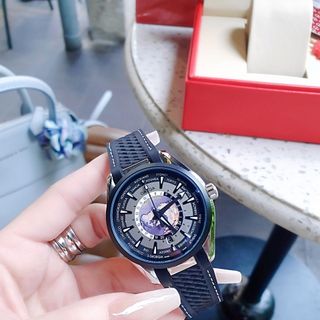 ĐỒNG HỒ NAM CAO CẤP ÔMAGE SEAMASTER AUTOMATIC ĐEN DÂY THÉP VÀ SILICON