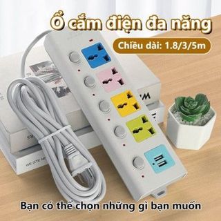 Ổ điện D42 (4 ổ 2 cổng USB dài 5m) (TQ)