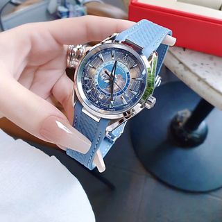 ĐỒNG HỒ NAM CAO CẤP ÔMAGE SEAMASTER AUTOMATIC XANH NHẠT DÂY THÉP VÀ SILICON