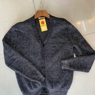 Cardigan len nam màu đen lấp lánh hàng bán chạy cardigan-tron Hà Đinh