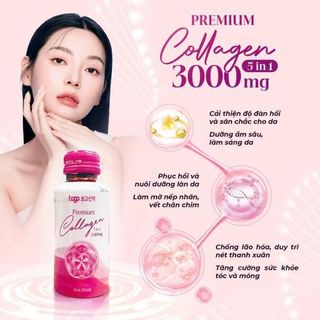 NƯỚC UỐNG COLLAGEN 5 IN 1 3000MG PREMIUM (75ML X 10 CHAI/HỘP, 10 HỘP/THÙNG)