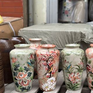 Lọ Hoa, Bình Hoa Gốm Sứ Họa Tiết ( TÚI 10C )