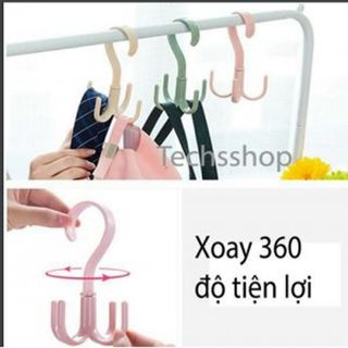 Móc treo đồ 6 nhánh xoay 360 độ