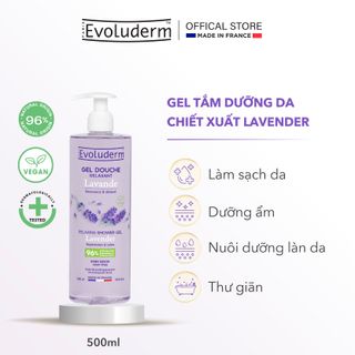 Gel tắm thiên nhiên thuần chay Evoluderm dưỡng da mềm mịn 500ml