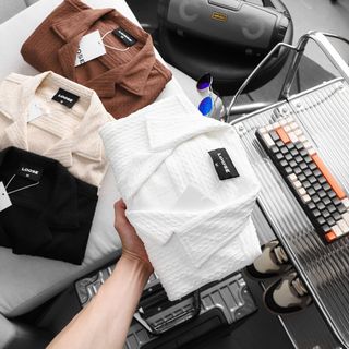 Sơ mi nam. Chất 100% cotton, vải dệt hoạ tiết sang trọng tinh tế dày dễ mặc