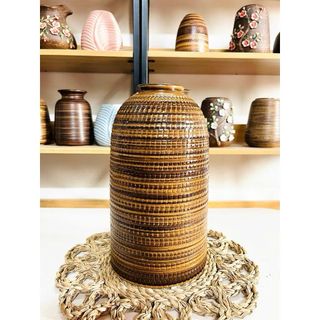 Bình Hoa Gốm Sứ Nâu ( TÚI 4C )