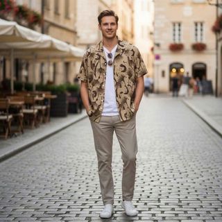 Sơ mi tay ngắn nam. Chất lụa 100% cotton lụa.