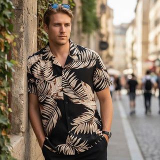 Sơ mi tay ngắn nam. Chất lụa 100% cotton lụa.