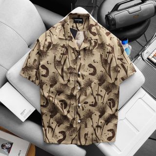 Sơ mi tay ngắn nam. Chất lụa 100% cotton lụa.