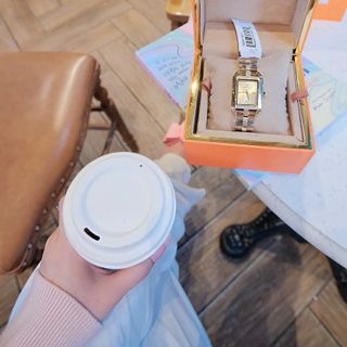 ĐỒNG HỒ NỮ CAO CẤP TONY BUCH DEMI VÀNG MẶT CHỮ NHẬT NIỀNG THÉP FULLBOX TÚI